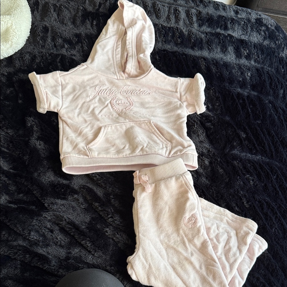Juicy Couture Light Pink Hooded Set